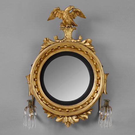 Rare Diminutive Size Girandole Mirror